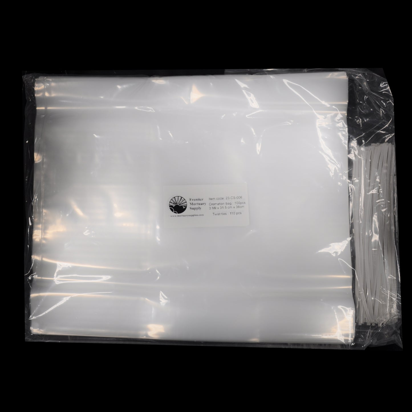 3mil Cremation Urn Bags with Ties ($2.85/pack)