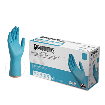 7mil 12" Cuff Nitrile Gloves