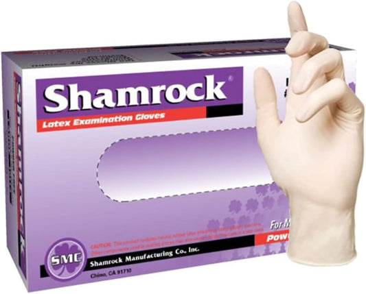 Shamrock Latex Exam Gloves 5mil ($7.30/box)