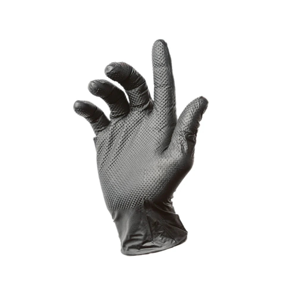 8mil Nitrile Diamond Textured Gloves
